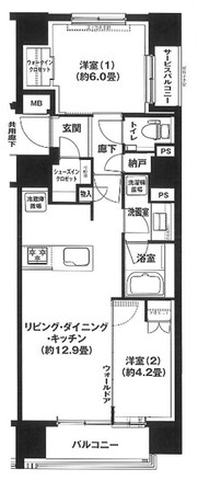 リビオレゾン内神田の物件間取画像